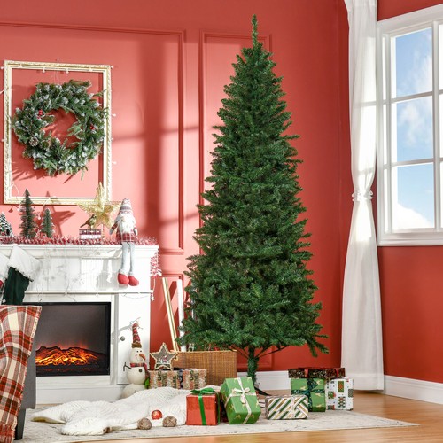 Slim christmas tree with - christmas,