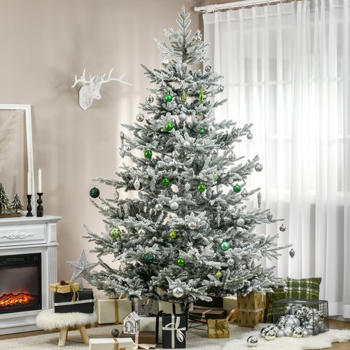 Snow flocked artificial - 8',