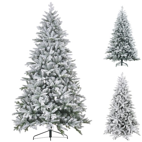 Homcom snow flocked artificial - snow,