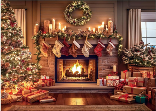 Ft christmas fireplace - ft,